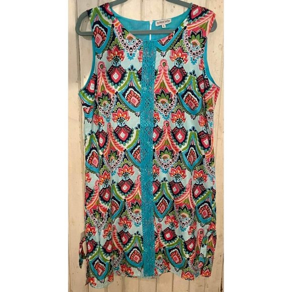 Buckhead Betties Dress | Moroccan Roll Pattern Zippered Back | Woman’s Size XL - Picture 1 of 8